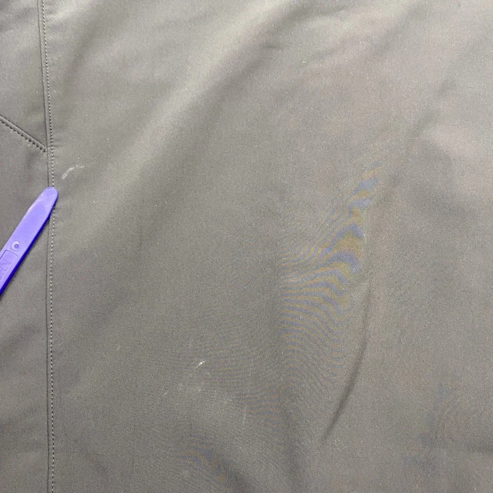 The North Face‎ Apex Mens Medium Black Softshell Full Zip Jacket Fleece Lined